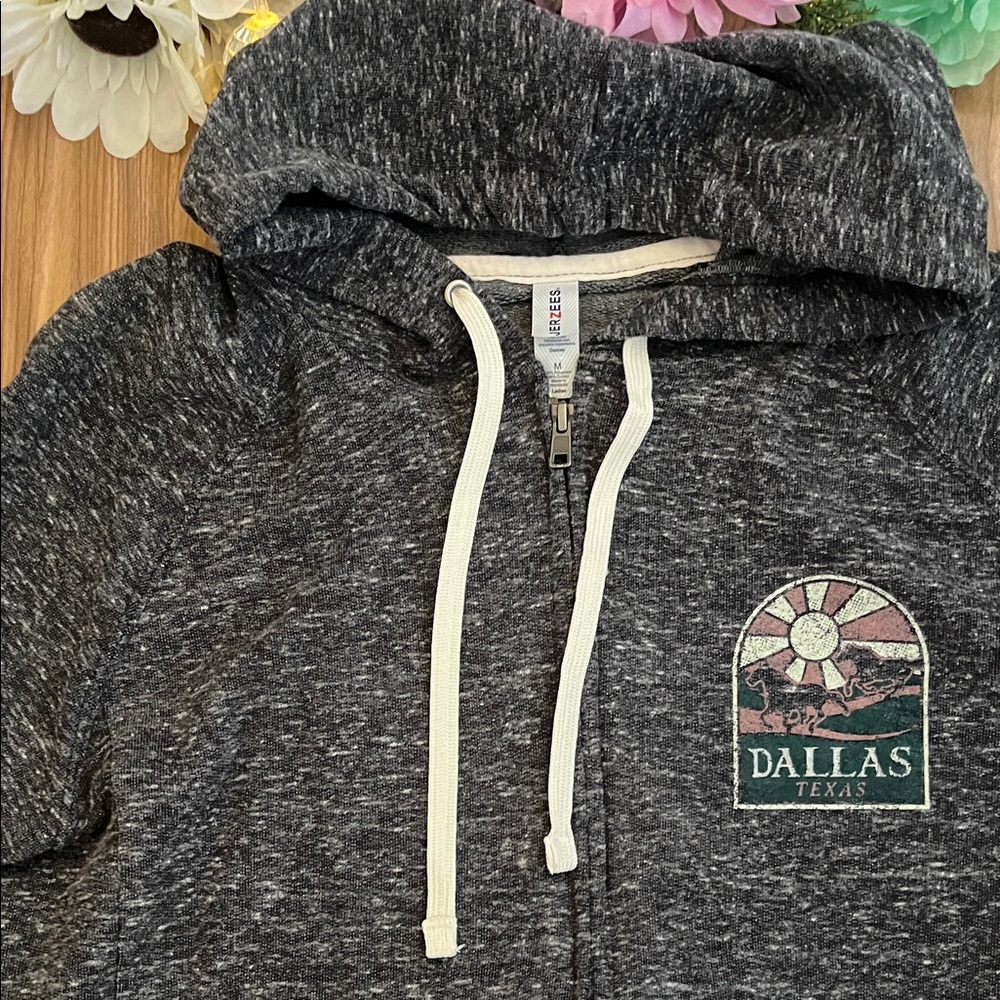 Charcoal Gray Zip-Up Hoodie - Picture 4 of 6